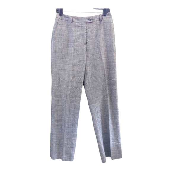 Harve Benard Black plaid lined wools trouser pants Size 8 Career - Picture 1 of 4